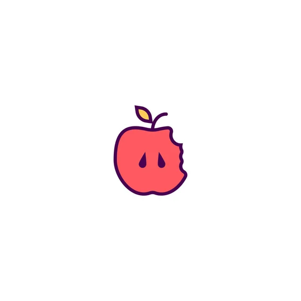 Apple icon design. Gastronomy icon vector design — Stock Vector