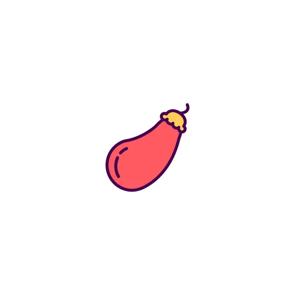 Diseño de iconos berenjena. Diseño del vector icono de la gastronomía — Vector de stock