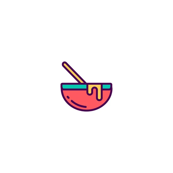 Conception d'icône de bol. icône de la gastronomie design vectoriel — Image vectorielle