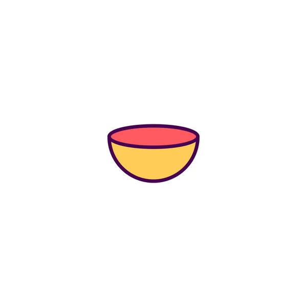 Diseño del icono del tazón. Diseño del vector icono de la gastronomía — Archivo Imágenes Vectoriales