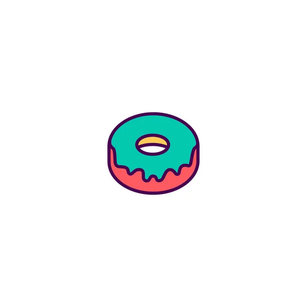 Doughnut icon design. Gastronomy icon vector design — Stock Vector