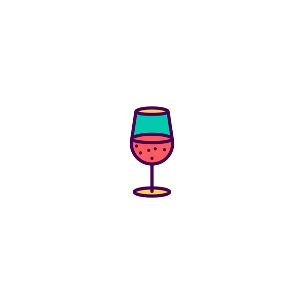 Design de ícone de vidro. Desenho de vetor ícone de gastronomia — Vetor de Stock