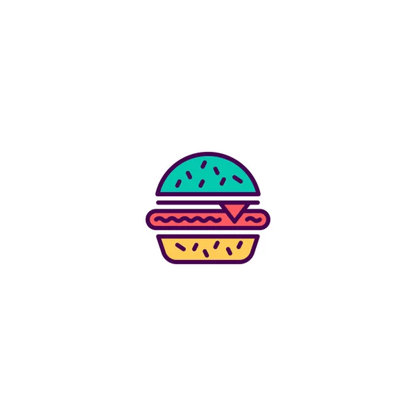 Hamburger icône design. icône de la gastronomie design vectoriel — Image vectorielle