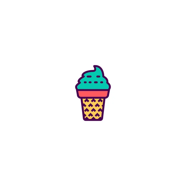 Design de ícone de sorvete. Desenho de vetor ícone de gastronomia —  Vetores de Stock