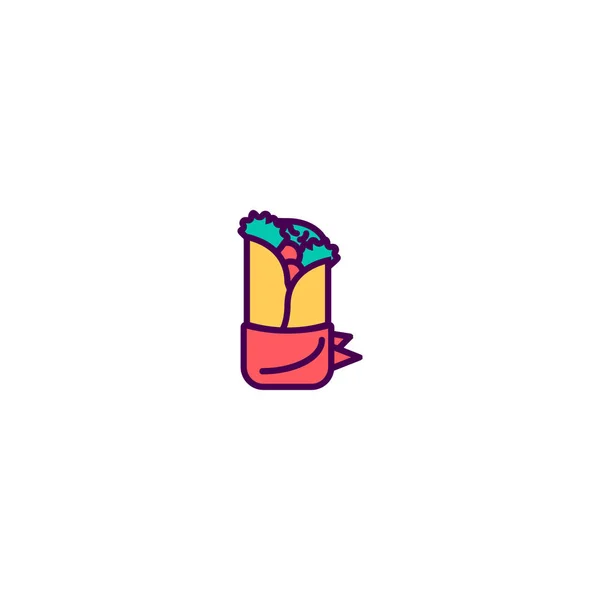Design de ícones Kebab. Desenho de vetor ícone de gastronomia — Vetor de Stock