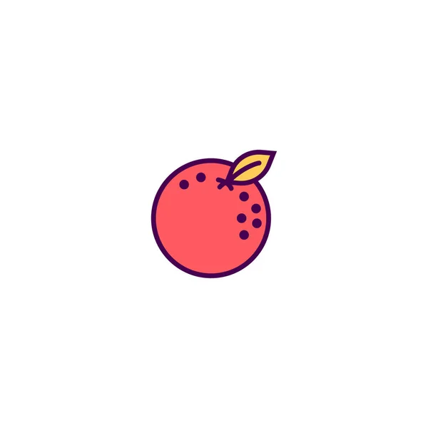 Diseño de icono naranja. Diseño del vector icono de la gastronomía — Vector de stock