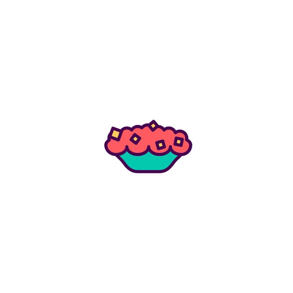 Diseño de icono de pastel. Diseño del vector icono de la gastronomía — Vector de stock