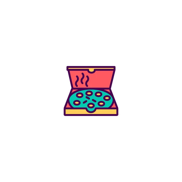Diseño de iconos de pizza. Diseño del vector icono de la gastronomía — Archivo Imágenes Vectoriales