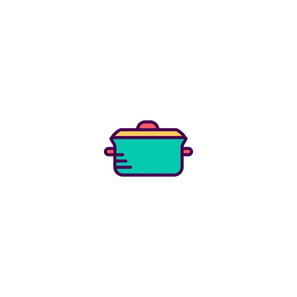 Pot icon design. Gastronomy icon vector design — Stock Vector