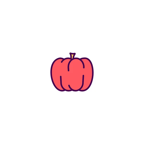 Diseño de icono de calabaza. Diseño del vector icono de la gastronomía — Vector de stock