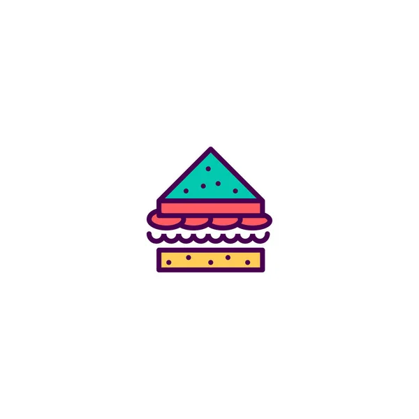 Diseño de icono de sándwich. Diseño del vector icono de la gastronomía — Vector de stock