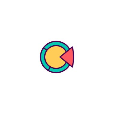 Diyagram simgesi tasarım. Pazarlama simge vektör tasarımı