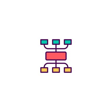 Diyagram simgesi tasarım. Pazarlama simge vektör tasarımı