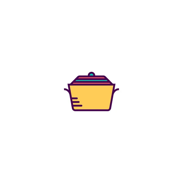 Projeto de ícone de guisado. Desenho de vetor ícone de gastronomia — Vetor de Stock