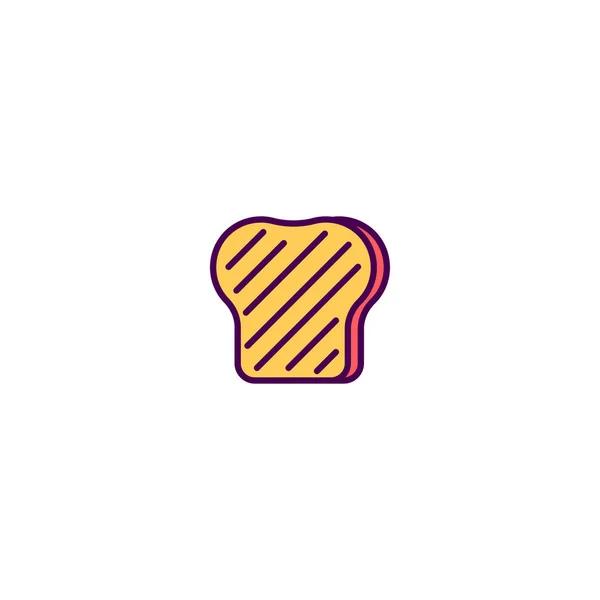 Toast icône design. icône de la gastronomie design vectoriel — Image vectorielle