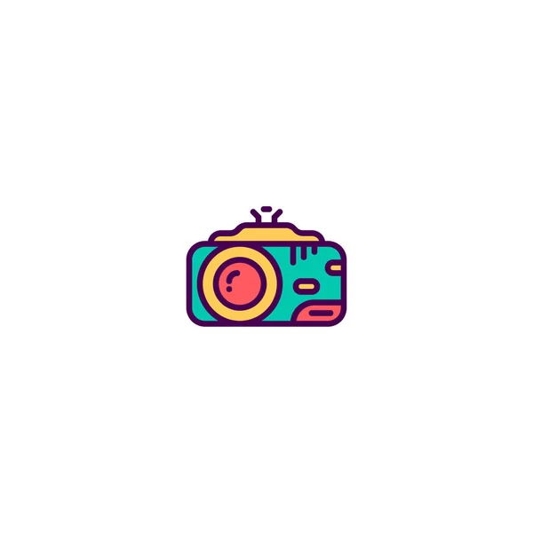 Diseño de icono de cámara digital. Fotografía y video icono de diseño de vectores — Vector de stock