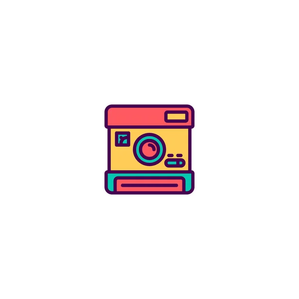 Polaroid ikony designu. Fotografie a video design vektorové ikony — Stockový vektor