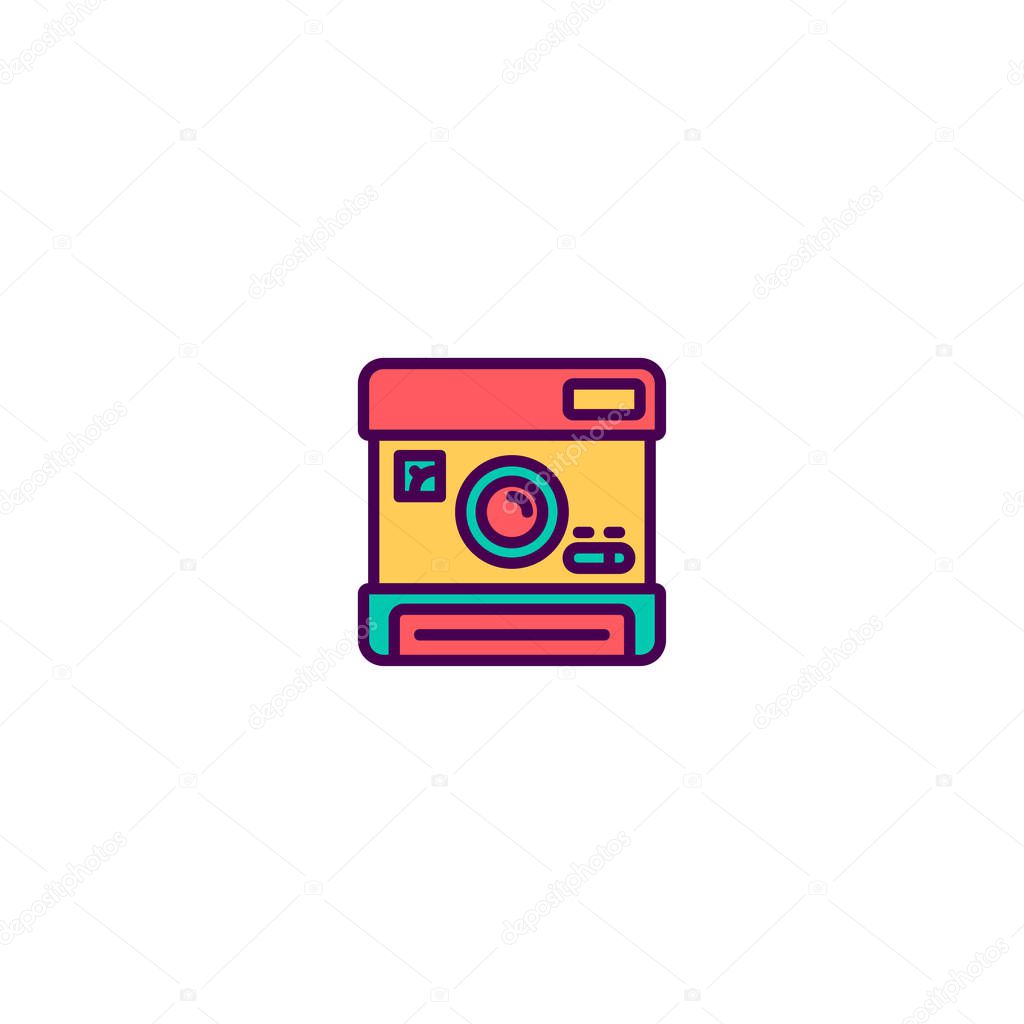 Polaroid icon design. Photography and video icon vector illustration