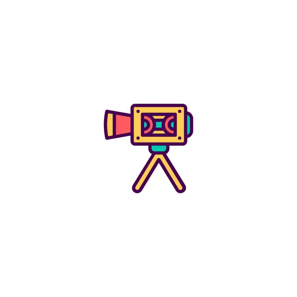 Videocamera pictogram ontwerp. Videopictogram vector design — Stockvector