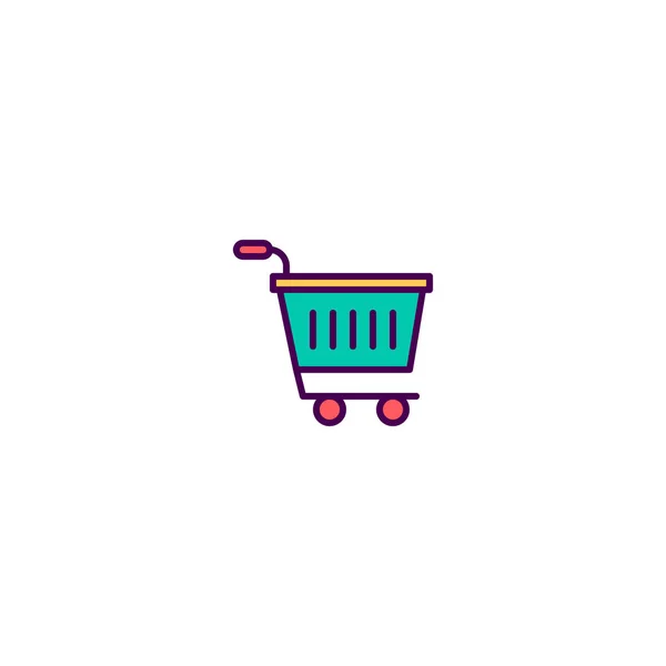 Diseño del icono del carrito de compras. Icono de compras vector de diseño — Archivo Imágenes Vectoriales