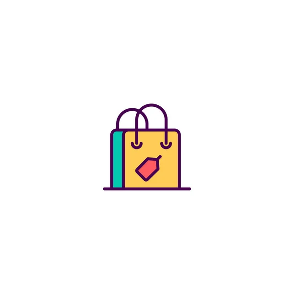 Bevásárló táska ikonra design. Vásárlás ikon vector design — Stock Vector