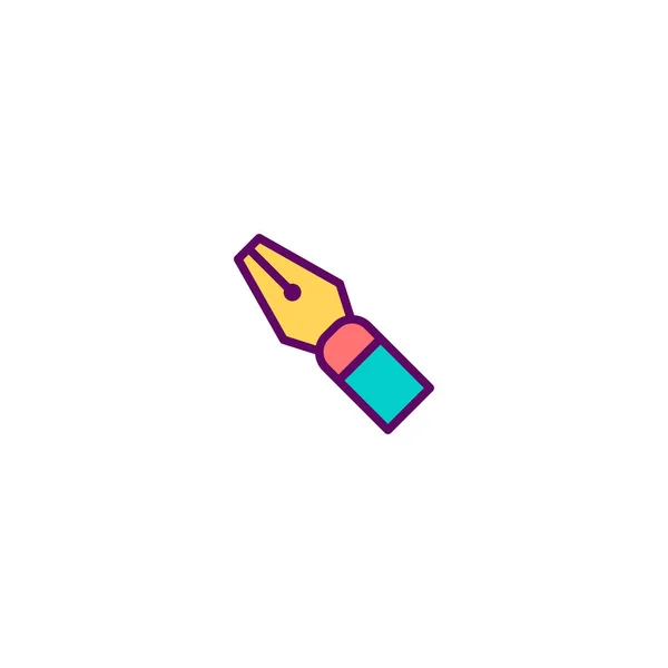Conception d'icône de stylo plume. Icône papeterie design vectoriel — Image vectorielle