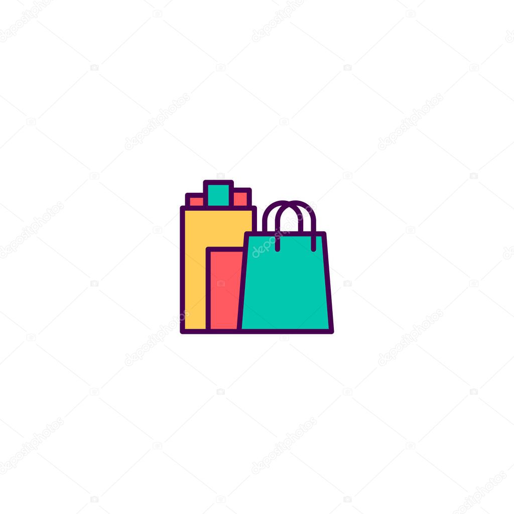 Shopping bag icon design. Shopping icon vector design