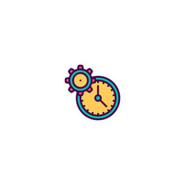 Modern ve minimalist simgesi tasarım. Yönetim simge vektör tasarımı