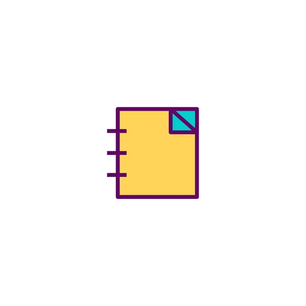 Notebook icon design. Stationery icon vector design — Stock Vector