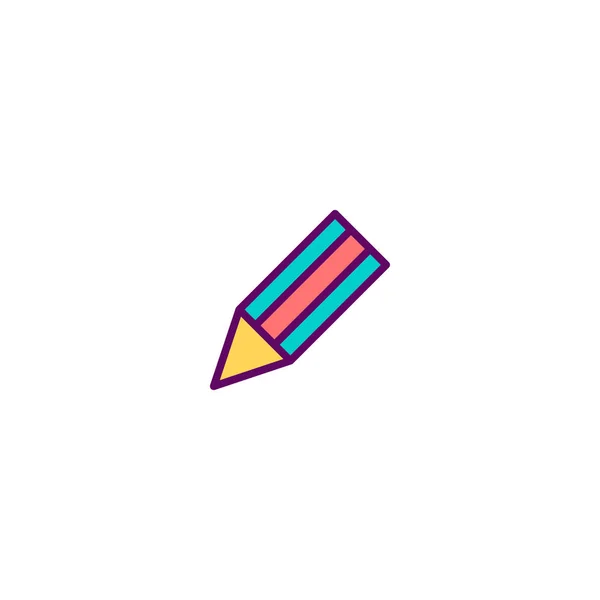 Desenho de ícone de lápis. Desenho de vetor ícone de papelaria —  Vetores de Stock