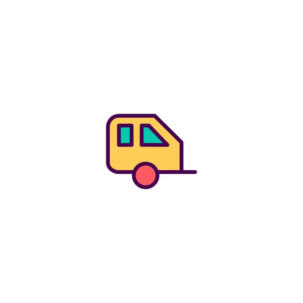 Diseño de iconos de caravana. Icono de transporte vector de diseño — Vector de stock