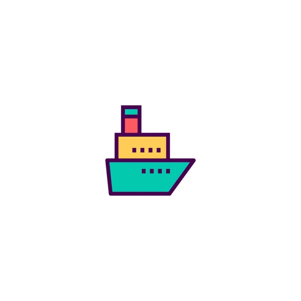 Дизайн иконки корабля. Проектирование векторных значков транспорта — стоковый вектор