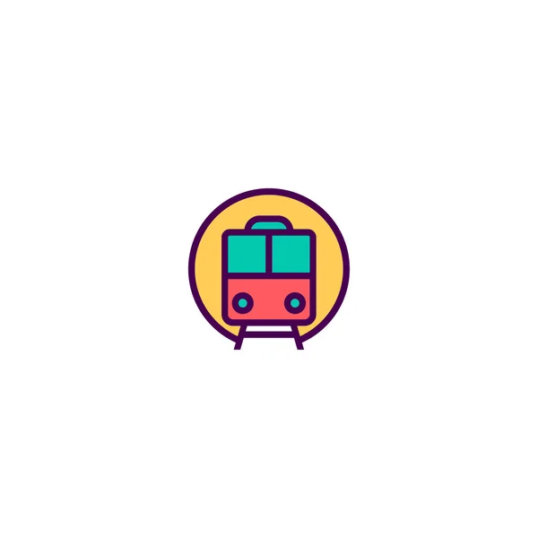 Diseño del icono del tren. Icono de transporte vector de diseño — Vector de stock