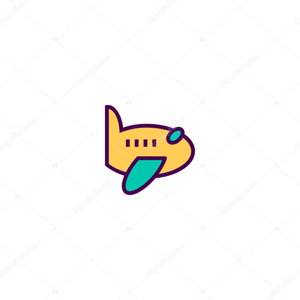 Airplane icon design. Transportation icon vector illustration