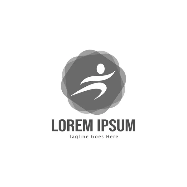 Athletic logo template design. Minimalist Athletic logo with modern frame