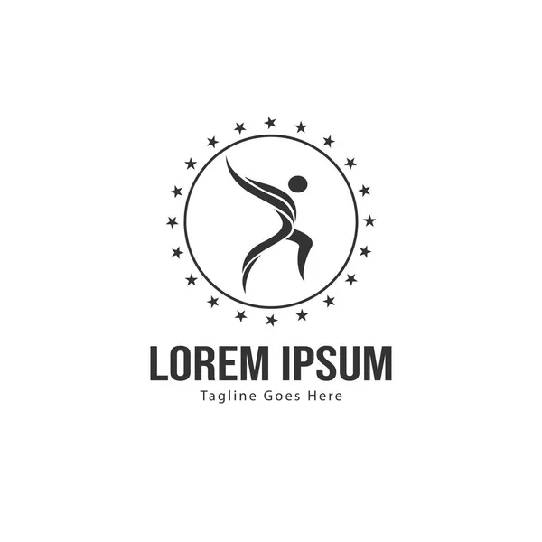 Athletic logo template design. Minimalist Athletic logo with modern frame