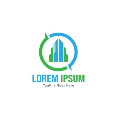 Gayrimenkul logosu şablon tasarımı. modern çerçeve ile minimalist Gayrimenkul logosu