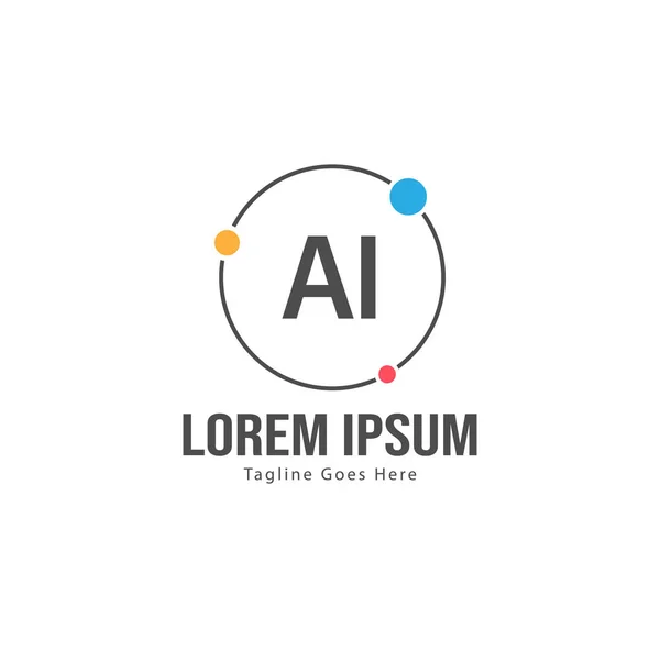 AI Letter Design. Креативные современные буквы AI — стоковый вектор