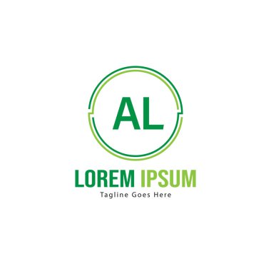 Al Letter logo tasarımı. Yaratıcı modern al harfler simge Illüstrasyon