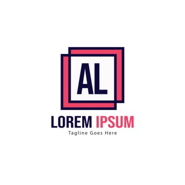 Al Letter logo tasarımı. Yaratıcı modern al harfler simge Illüstrasyon