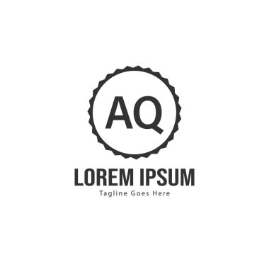 Aq Letter logo tasarımı. Yaratıcı modern aq harfler simge Illüstrasyon