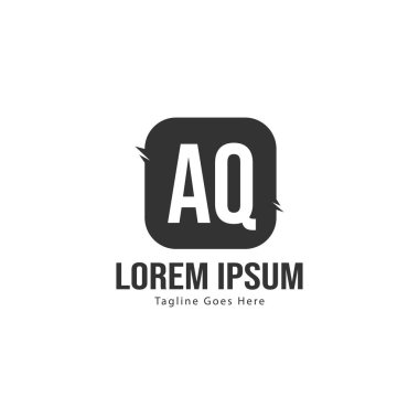 Aq Letter logo tasarımı. Yaratıcı modern aq harfler simge Illüstrasyon