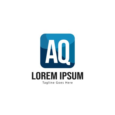 Aq Letter logo tasarımı. Yaratıcı modern aq harfler simge Illüstrasyon
