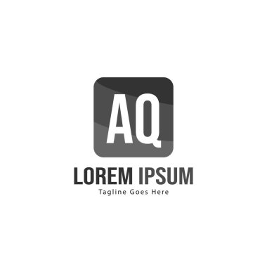 Aq Letter logo tasarımı. Yaratıcı modern aq harfler simge Illüstrasyon