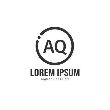 Aq Letter logo tasarımı. Yaratıcı modern aq harfler simge Illüstrasyon