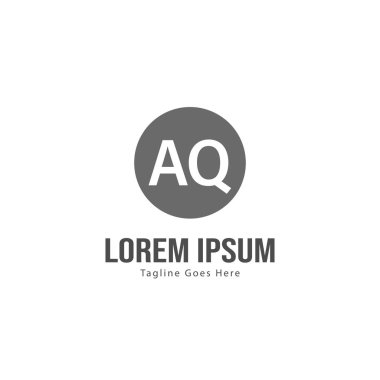 Aq Letter logo tasarımı. Yaratıcı modern aq harfler simge Illüstrasyon