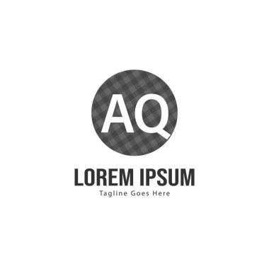Aq Letter logo tasarımı. Yaratıcı modern aq harfler simge Illüstrasyon