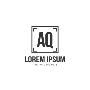 Aq Letter logo tasarımı. Yaratıcı modern aq harfler simge Illüstrasyon
