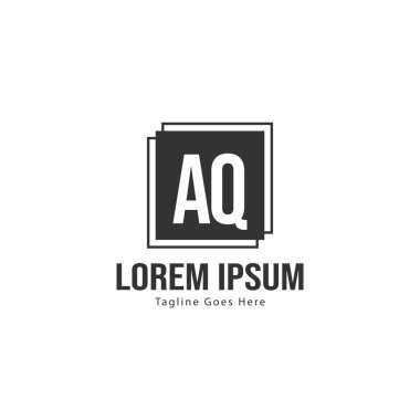 Aq Letter logo tasarımı. Yaratıcı modern aq harfler simge Illüstrasyon