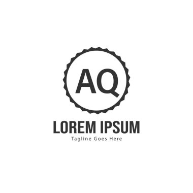 Aq Letter logo tasarımı. Yaratıcı modern aq harfler simge Illüstrasyon